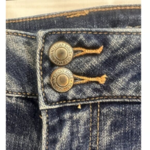American Eagle Jeans Womens 14 Long Artist Flare Super Stretch Blue - Picture 10 of 12